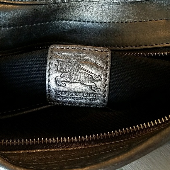 Metallic Grey Check Burberry Hobo - Picture 2 of 4